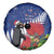 New Zealand Christmas In July Spare Tire Cover Fiordland Penguin With Pohutukawa Flower