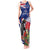 New Zealand Christmas In July Tank Maxi Dress Fiordland Penguin With Pohutukawa Flower