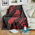 New Zealand Tui Bird Blanket Aotearoa Maori Pattern - Red