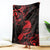 New Zealand Tui Bird Blanket Aotearoa Maori Pattern - Red