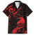 New Zealand Tui Bird Family Matching Long Sleeve Bodycon Dress and Hawaiian Shirt Aotearoa Maori Pattern - Red