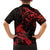 New Zealand Tui Bird Family Matching Puletasi and Hawaiian Shirt Aotearoa Maori Pattern - Red