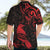 New Zealand Tui Bird Hawaiian Shirt Aotearoa Maori Pattern - Red