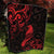 New Zealand Tui Bird Quilt Aotearoa Maori Pattern - Red