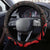 New Zealand Tui Bird Steering Wheel Cover Aotearoa Maori Pattern - Red