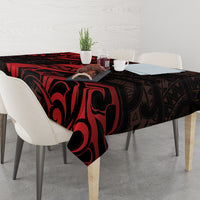 New Zealand Tui Bird Tablecloth Aotearoa Maori Pattern - Red LT14 - Polynesian Pride