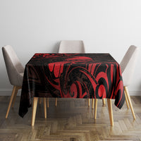 New Zealand Tui Bird Tablecloth Aotearoa Maori Pattern - Red LT14 - Polynesian Pride