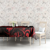 New Zealand Tui Bird Tablecloth Aotearoa Maori Pattern - Red LT14 - Polynesian Pride