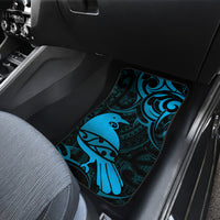 New Zealand Tui Bird Car Mats Aotearoa Maori Pattern - Blue LT14 - Polynesian Pride
