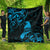 New Zealand Tui Bird Quilt Aotearoa Maori Pattern - Blue