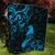 New Zealand Tui Bird Quilt Aotearoa Maori Pattern - Blue