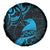 New Zealand Tui Bird Spare Tire Cover Aotearoa Maori Pattern - Blue