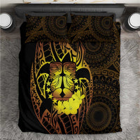 Kia Orana Kuki Airani Bedding Set Cook Islands Tangaroa God Tatau Gold LT14 Gold - Polynesian Pride