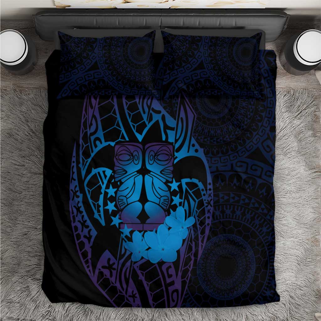 Kia Orana Kuki Airani Bedding Set Cook Islands Tangaroa God Tatau Purple LT14 Purple - Polynesian Pride