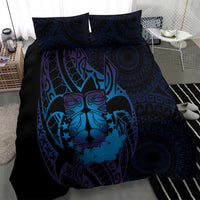 Kia Orana Kuki Airani Bedding Set Cook Islands Tangaroa God Tatau Purple LT14 - Polynesian Pride