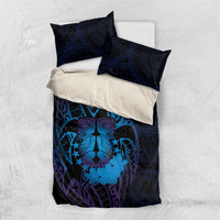 Kia Orana Kuki Airani Bedding Set Cook Islands Tangaroa God Tatau Purple LT14 US Twin 172cm x 218cm Purple - Polynesian Pride
