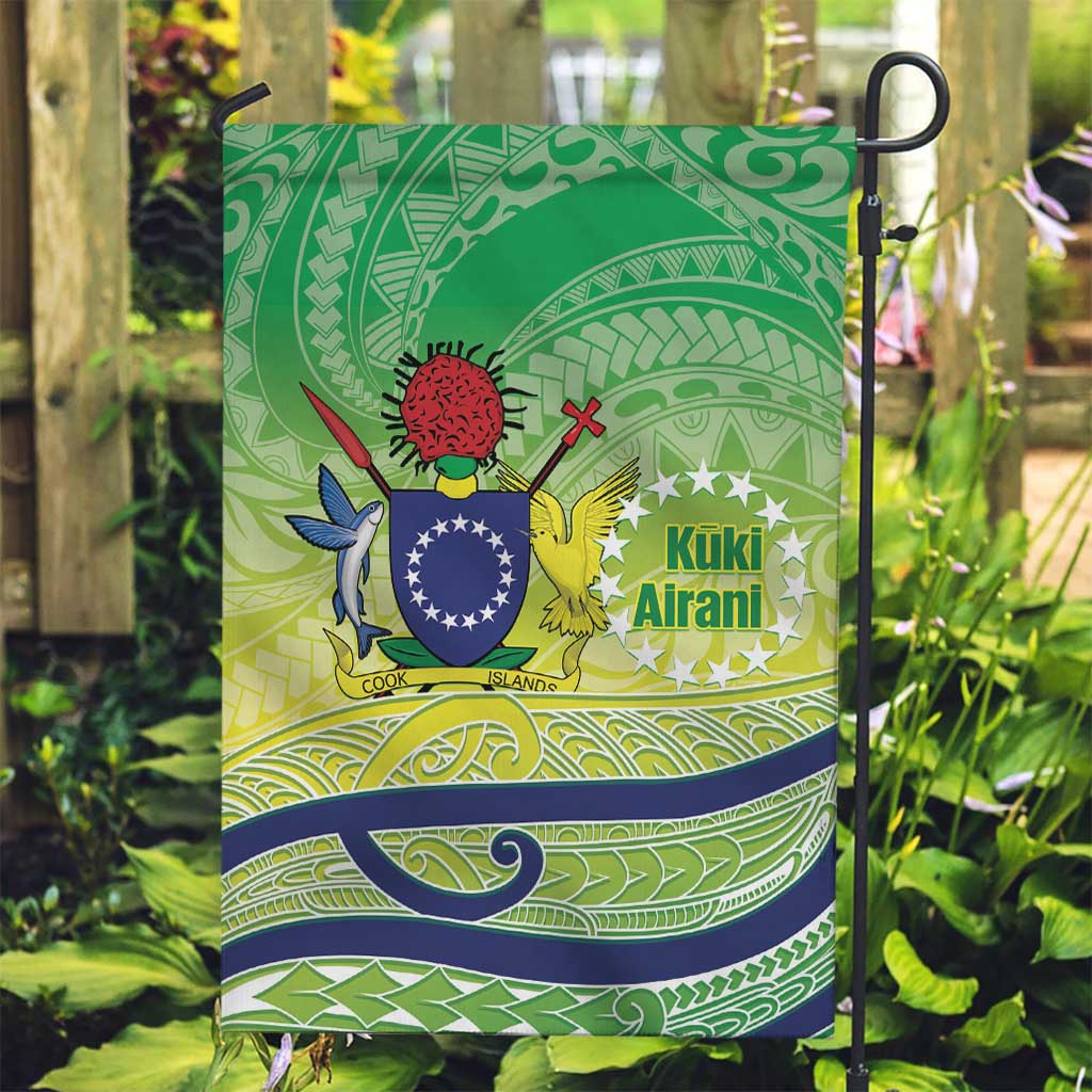 Te Maeva Nui Cook Islands Garden Flag 60th Independence Anniversary Proud LT14 Garden Flag Green - Polynesian Pride