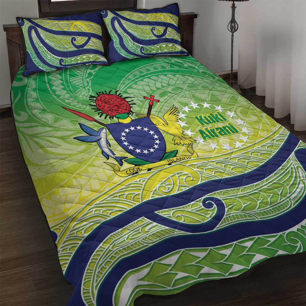 Te Maeva Nui Cook Islands Quilt Bed Set 60th Independence Anniversary Proud LT14 Green - Polynesian Pride