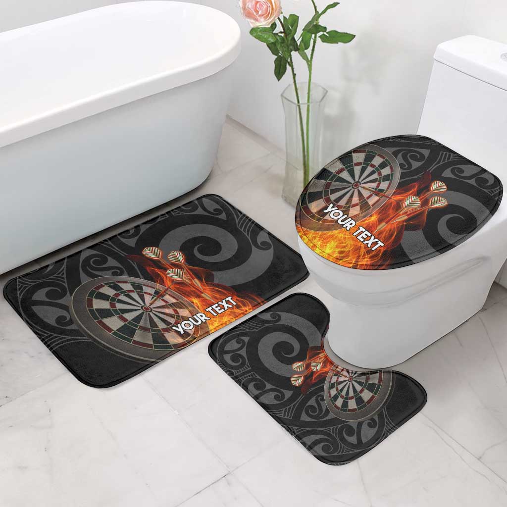 Personalised Aotearoa Darts Bathroom Set Maori Koru Flaming Dartboard LT14 - Polynesian Pride