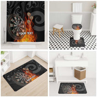 Personalised Aotearoa Darts Bathroom Set Maori Koru Flaming Dartboard LT14 - Polynesian Pride