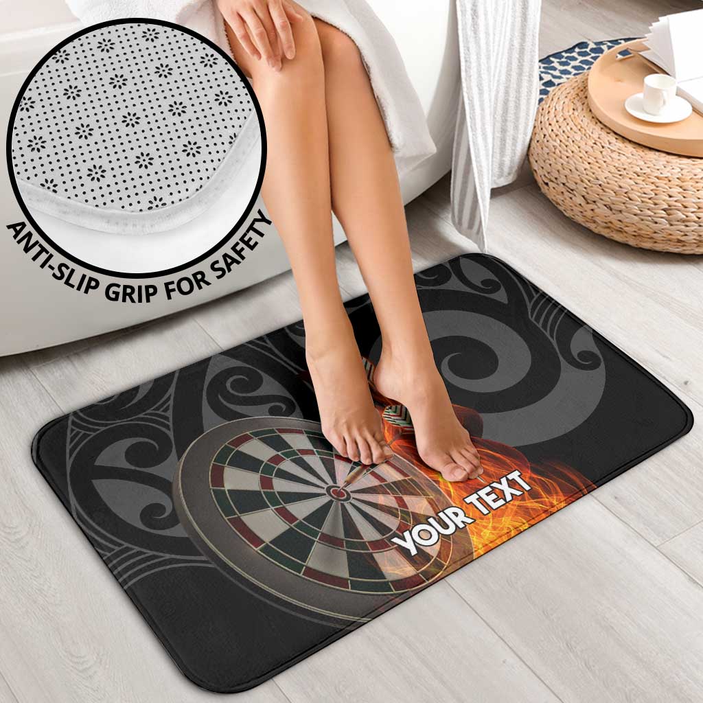 Personalised Aotearoa Darts Bathroom Set Maori Koru Flaming Dartboard LT14 - Polynesian Pride