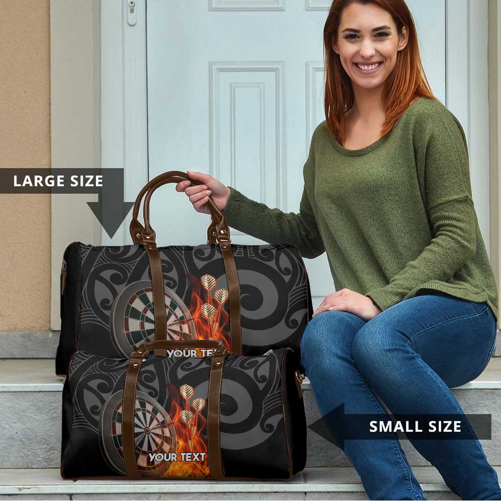 Personalised Aotearoa Darts Travel Bag Maori Koru Flaming Dartboard LT14 - Polynesian Pride