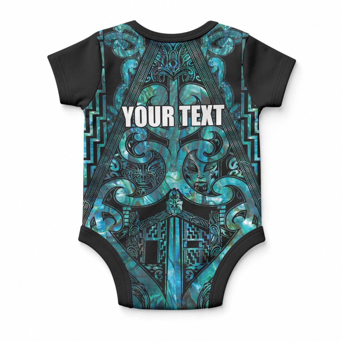 Maori Language Week Personalised Baby Onesie Kia Mau Ki To Ukaipo Paua Shell Color LT14 - Polynesian Pride