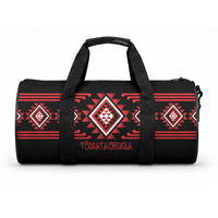 Aotearoa Atua Tumatauenga Duffle Bag Maori God Of War Taniko Motifs LT14 One size Red - Polynesian Pride