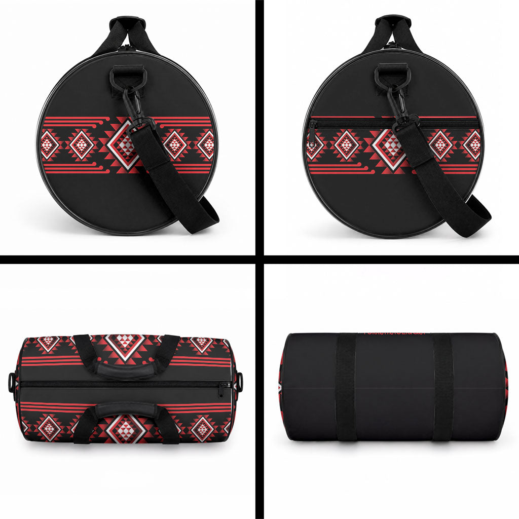 Aotearoa Atua Tumatauenga Duffle Bag Maori God Of War Taniko Motifs LT14 - Polynesian Pride