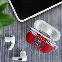 Toa Samoa Rugby Christmas AirPods Case Ula Fala Samoan Pattern Red LT14 - Polynesian Pride
