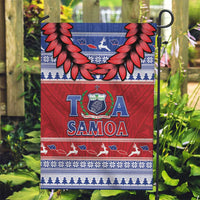 Toa Samoa Rugby Christmas Garden Flag Ula Fala Samoan Pattern Red LT14 Garden Flag Red - Polynesian Pride