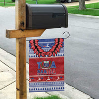 Toa Samoa Rugby Christmas Garden Flag Ula Fala Samoan Pattern Red LT14 - Polynesian Pride