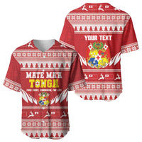 Personalised Tonga Rugby Christmas Baseball Jersey Mate Maa Tonga Ngatu Pattern LT14 - Polynesian Pride