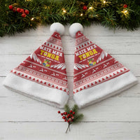 Tonga Rugby Christmas Santa Hat Mate Maa Tonga Ngatu Pattern LT14 - Polynesian Pride