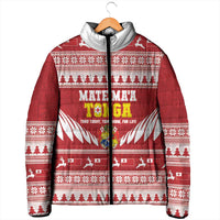Personalised Tonga Rugby Christmas Padded Jacket Mate Maa Tonga Ngatu Pattern LT14 - Polynesian Pride