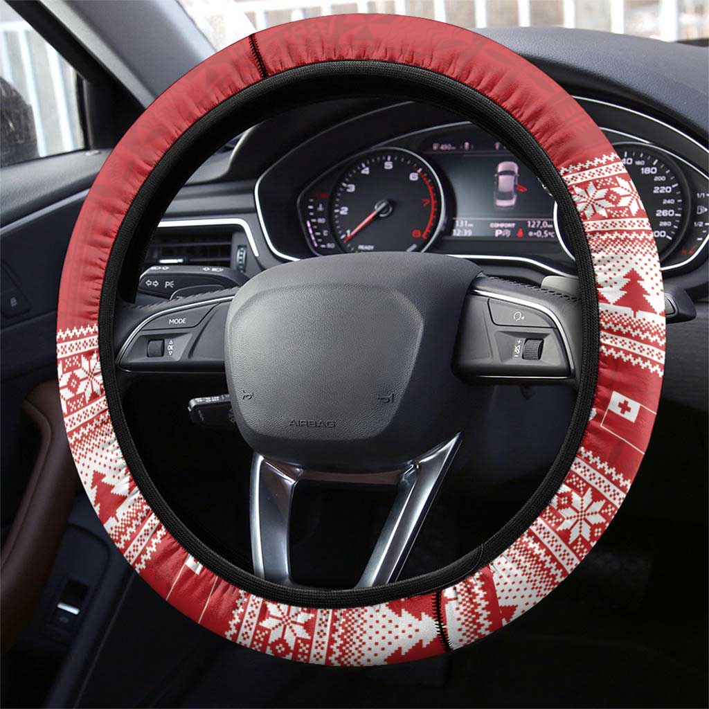 Tonga Rugby Christmas Steering Wheel Cover Mate Maa Tonga Ngatu Pattern LT14 - Polynesian Pride