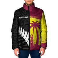 New Zealand and West Indies Cricket Custom Padded Jacket Black Cap Windies Together LT14 Men Black - Polynesian Pride
