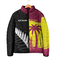 New Zealand and West Indies Cricket Custom Padded Jacket Black Cap Windies Together LT14 - Polynesian Pride