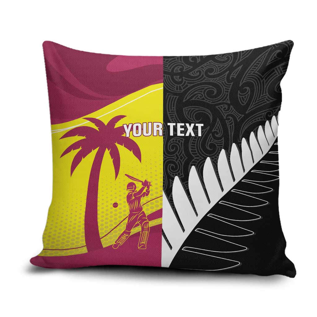 New Zealand and West Indies Cricket Custom Pillow Cover Black Cap Windies Together LT14 Black - Polynesian Pride
