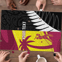 New Zealand and West Indies Cricket Custom Puzzle Black Cap Windies Together LT14 - Polynesian Pride
