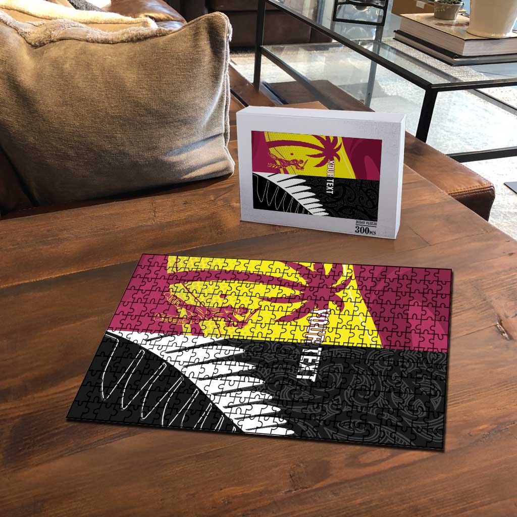 New Zealand and West Indies Cricket Custom Puzzle Black Cap Windies Together LT14 - Polynesian Pride