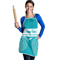 New Zealand Silver Fern Cricket Custom Apron Black Cap Teal Maori Pattern LT14 - Polynesian Pride