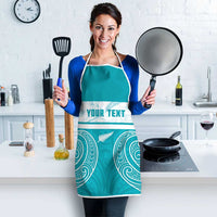 New Zealand Silver Fern Cricket Custom Apron Black Cap Teal Maori Pattern LT14 - Polynesian Pride