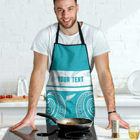 New Zealand Silver Fern Cricket Custom Apron Black Cap Teal Maori Pattern LT14 - Polynesian Pride