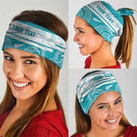 New Zealand Silver Fern Cricket Custom Neck Gaiter Black Cap Teal Maori Pattern LT14 - Polynesian Pride