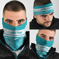 New Zealand Silver Fern Cricket Custom Neck Gaiter Black Cap Teal Maori Pattern LT14 - Polynesian Pride