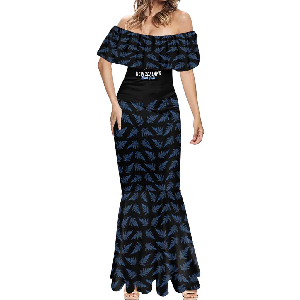 New Zealand Silver Fern Cricket Custom Mermaid Dress Black Cap T20 Version LT14 - Polynesian Pride