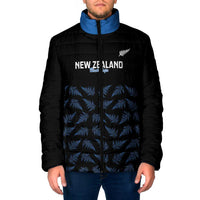 New Zealand Silver Fern Cricket Custom Padded Jacket Black Cap T20 Version LT14 Men Black - Polynesian Pride