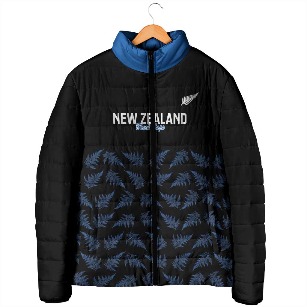 New Zealand Silver Fern Cricket Custom Padded Jacket Black Cap T20 Version LT14 - Polynesian Pride