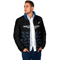 New Zealand Silver Fern Cricket Custom Padded Jacket Black Cap T20 Version LT14 - Polynesian Pride